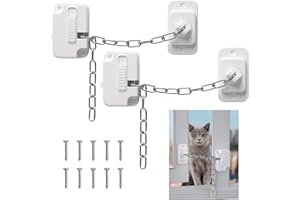 WENIUBIT Lot de 2 verrous de fenêtre avec vis, entrebâilleurs de fenêtre pour la sécurité des enfants et des animaux domestiques, verrouillage de fenêtre réglable pour porte, fenêtre coulissante,