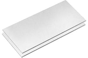 sourcing map 2Pcs 6061 Aluminum Sheet, 150mm x 75mm Rectangle Aluminum Plate 3mm Thick Flat Metal Stock for Industry Welding Crafting