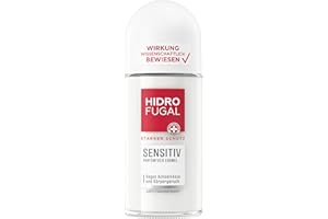 ‎HIDROFUGAL Hidrofugal SENSITIV Roll-on, starker Antitranspirant Schutz für empfindliche Haut, parfümfreies Deo ohne Ethylalkohol gegen Achselnässe & Körpergeruch (50 ml)