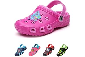 DRECAGE Kids Clogs for Girls and Boys Non-Slip Garden Shoes Slip-on Sandals Beach Pool Shower Slippers Surf Clogs for Children Toddler