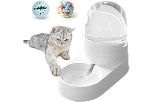 CYNAMUS Distributeur Croquettes de Nourriture et D'eau, 3.5L Distributeur D’eau et de Nourriture Pets Distributeur Automatique de Nourriture et Distributeur D'eau pour Chat/Chien/Animaux Domestiques