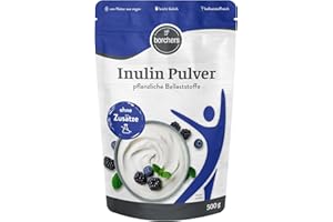 BORCHERS Inulin Pulver 500g, Pflanzliche Ballaststoffe, leicht löslich, von Natur aus vegan, ohne Zusätze, Verdauung