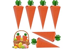 ATSGJLZN Set di 30 sacchetti pasquali per carote, sacchetti pasquali in carta, con nido di Pasqua da riempire, decorazione pasquale per bambini