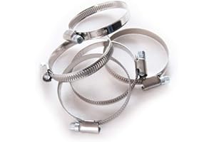 SBS 10 Stück Edelstahl Schlauchschellen W2, Spannbereich 40 bis 60 mm, Bandbreite 9 mm, DIN 3017, Industriequalität, mit Schneckengewinde,