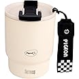 Pigeon Thermocup 350 ml: Stainless Steel Vacuum Insulated Coffee Cup/Tumbler for Hot and Cold Drinks, BPA-Free, Leak-Proof, Coffee Mug with Double Lid – Ideal for Car,Home, Office, Travelling |White