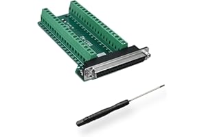 BRIEFCEC DB37 Adapter D-SUB RS-232 RS485 Serial to 37-Pin Solderless Terminal Block Signal Module with Insulated Pad (1 Female)