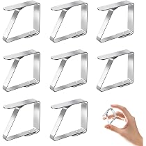 Pinces à Nappe En Inox - Lot De 4 (7,5x8cm) - Fixation Solide Pour Terrasse, Mariage & Extérieur