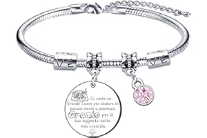 VZIUYTRE Bracciale Insegnante Regalo Insegnante Bracciale Insegnante Regalo Insegnante Braccialetti Insegnante Grazie Maestro per il Regalo Incisione Bracciale Regali di Laurea Compleanno