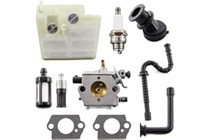 MCHNIC Carburateur avec filtre à air Filtre à essence Bougie Tuyau de carburant pour STIHL MS240 MS260 MS 240 260 024 026 Walbro WT194 Tronçonneuse