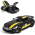 KASTWAVE Exquisite car Model 1/24 Benz AMG GTR Toy Cars Model Car, Zinc Alloy Pull Back Toy car with Sound and Light for Adults Boys Girls Gift Decoration Toy (Black)