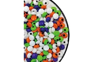 PHILAEEC Essbare Zuckeraugen 78g, Mehrfarbige kleine Zuckerdekor Augen zum Verzieren von Cookies, Muffins, Cupcakes, Geburtstags-Torten, Geburtstags-Kuchen, für Halloween, Weihnachten und Kinder-Geburtstage