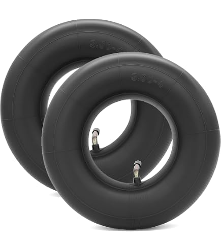 4 Schläuche 260x85 Mm Für Schubkarre, Sackkarre & Bollerwagen – Passt 3.00-4, 10x3, Mit DIN7777 Winkelventil