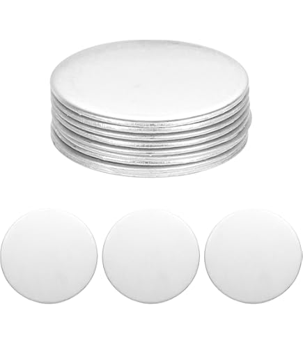 PATIKIL 60mm Stalen Schijf, 2Pcs Metalen Stempelen Blanks Tags Cirkel