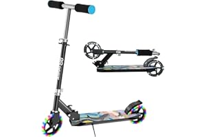 IMMEK Trottinette pour Enfants à Deux Roues,Trottinettes Enfant Réglable en Hauteur, LED Roues Légères en PU, Convient aux Filles et Aux Garçons de Plus de 4 Ans, Poids Maximal 80 KG