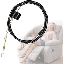 Câble De Rechange Avec Anneau En D Pour Fauteuil Inclinable – Longueur 98 Cm, Ressort De Rappel Amélioré