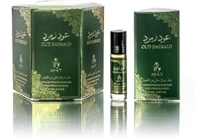 AYAT PERFUMES - 6 x 6 ml - Olio profumato per uomo e donna - lunga durata e comfort (Oud Emerald)