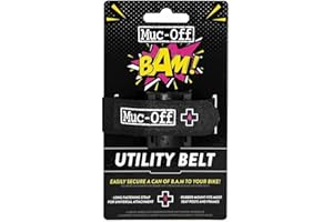 Muc-Off Cinturino Portaoggetti Bici per B.A.M! - Supporto in Gomma Nera e Cinturino per Fissare Facilmente Una Bomboletta Ripara Gomme Bici B.A.M!