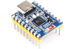 Waveshare ESP32-C6 Mini Development Board(with Pre-soldered Header), Based On ESP32-C6FH4, Dual Processors, 160MHz Running Frequency, 2.4GHz WiFi 6 & BT5, ESP32 Development Board
