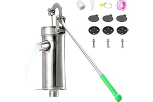 HUIKUANGEU Pompe à Main de Puits,Pompe de Puits à Pression Manuelle,Pompe D'Aspiration en Acier Inoxydable,Pompe à Main de Puits Profond,Pompe à eau Souterraine,pour Maison,Cour,Jardin