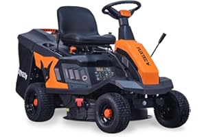 FUXTEC Aufsitzmäher FX-RMR66, Rasentraktor mit eStart, Schnittbreite 66 cm, 6PS, 150 L Fangkorb, Schnitthöhe verstellbar, für große Flächen, inkl. Trichter für Seitenauswurf