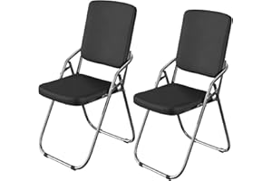 Chleby 2Pcs Chaise Pliante Chaise Visiteur Chaise Pliante rembourrée en Cuir Chaise de Salle à Manger Pliante Les chaises Pliantes conviennent Cuisine, l'intérieur, l'extérieur, Salle de conférence