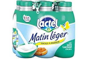 Lactel Matin Léger Lait Écrémé, 6 x 1L