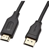 Amazon Basics Cavo da DisplayPort a HDMI, con connettori rivestiti in oro, 0.9 m