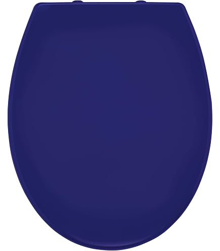 Schläfer WC-Sitz 'Weser' Aus MDF-Holz, Moosgrün, Ovale Form, Verstellbare Chrom-Scharniere