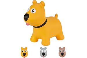 Hoppimals Tootiny Animal Sauteur Gonflable Chien, Animal Sauteur, Jouet Sauteur Gonflable - Développe la motricité - A partir de 12 Mois - avec Pompe à air Incluse