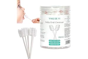 SKY-TOUCH 30PCS Baby Oral Cleaner, Newborn Tongue Cleaner, Soft Gauze Toothbrush, Suitable for Babies Aged 0-36 Months