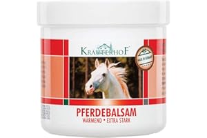 EXTRA STARK Kräuterhof Baume pour cheval Gel de massage chauffant extra fort aux extraits de feuilles de vigne rouge et de châtaignier 100 ml