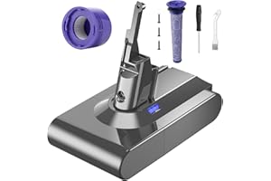 POWTREE V8 akumulator 6000 mAh, zapasowy akumulator do odkurzacza Dyson V8 V8 Absolute/ V8 Animal / V8 Fluffy/ V8 Motorhead akumulator (2 filtry + 1 śrubokręt + 3 śruby + 1 pędzel)