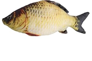 TNFEEON Poduszka w Kształcie Ryby Poduszka Ponadgabarytowa Poduszka Kreatywna 3D Karp Kształt Ryby Poduszka Imitująca rzuć poduszkę Dzieci Dekoracje na sofę do Domu (60CM)