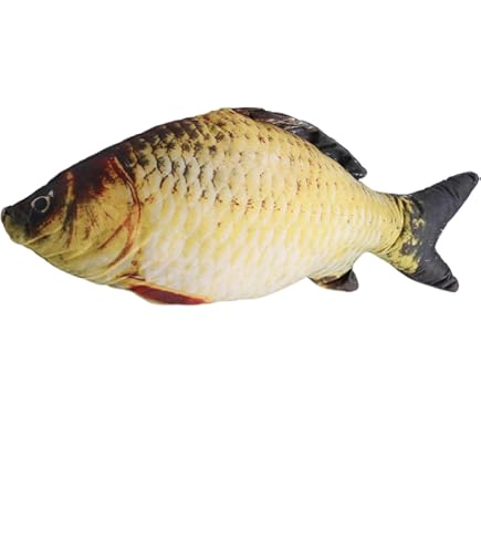Gaby Cuscino di peluche a forma di pesce, ideale come idea regalo (carpa di capanna, 64 cm