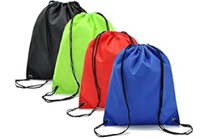 LIOOBO 4 Pcs Waterproof Drawstring Bags Sports Riding Backpack Suitable for Adults and Kids, Holiday, Swimming, Beach