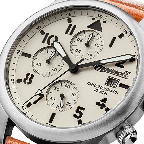 Ingersoll Herren Analog Quarz Uhr mit Leder Armband I01501