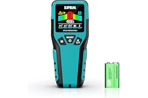 Kiprim Leitungssucher Ortungsgerä mit LCD-Display, 5-in-1 Elektronischer Bolzensucher für Holz, Metall und Stromleitungen, 3 Tiefenmodi, akustisches Signal, Wanddetektor Werkzeug WS01