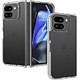 BENTOBEN for Google Pixel 9 Pro Fold Case, Transparent Matte Reveal Logo Slim Thin Shockproof Anti-Yellow Lightweight Women Men Boys Girls Protective Phone Cover Cases for Pixel 9 Pro Fold 8.0", Clear