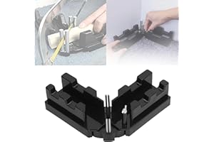 GLOMORA Boite a Onglet,La solution 2 en 1 pour des plinthes ajustées avec précision,Outil de Rapporteur de Scie à Onglet de Haute