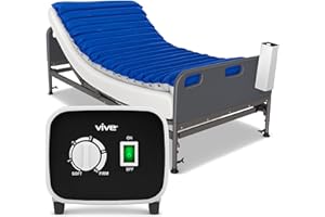 Vive Wechseldruckmatratze, 12,7 cm, Luftauflage, Auflage für Wundliegen und Geschwüre, Behandlung von Bettlägerchen, aufblasbar, leiser Alternativbezug, passend für Krankenhausbett, inkl. elektrischem