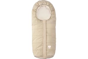 Nuvita 9905 Junior One | Sacco Universale per Seggiolini Auto | Perfetto per Bambini da 6 a 36 Mesi (100 cm) | Protezione Fino a -10°C anti pioggia e anti vento | Beige