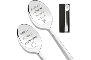 CRAHALEN Cadeau Maitresse,Merci Maitresse Cadeau,Cadeau Maitresse D'école,Cuillère De Maitresse,Cadeau Fin Danne Maitresse,Cadeau Pour Maitresse D'ecole,Cadeaux de Retraite,Cadeau Maitresse Noel