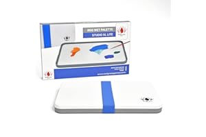Redgrassgames Wet Palette pour peinture miniature – Everlasting Studio Lite – La plus grande approuvée par les professionnels Painters – 50 feuilles/2 mousse