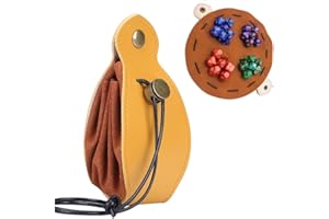 YOFDAL Borsa per Dadi,Vassoio Dadi Set,Dice Storage Case,2 in 1 DND Sacchetto Porta Dadi Velluto,con Coulisse e Bottone per Dungeons and Dragons Giochi da Tavolo RPG D&D MTG(Marrone)