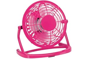 Begoon Ventilatore da ufficio, 14 cm, mini ventilatore USB, silenzioso, (Rosa)
