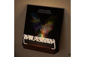 Ammonite Leuchtet auf Now Spinning Vinyl-Schallplattenständer Plattenständer Wandhalterung Holz-Acryl-Halter für Vinyl Album Display Lagerung Vinyl-Schallplatten-LED-Display-Sammlungshalter