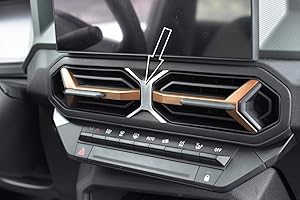 AUTOCOVR Couverture en acier pour 2024+ Dacia.Duster III 3 (P1310) / BIGSTER (R1310) | Décoration bouches d'aération centrales | 1 pièce Inox Essential Expression Journey Extreme DUSTER Accessoires Tuning