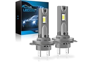 Sycreek H7 LED 24000LM 90W,Lampadina LED H7 1:1 Mini Design 6500K Bianco Freddo,Kit di conversione alogena,Lampadina per fari per Auto o Moto 12V