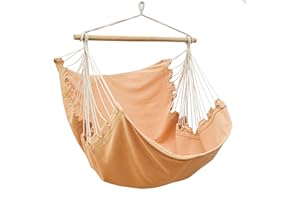 AMANKA XL Fotel wiszący 155x125 cm – Fotel hamakowy dla 1 osoby – Do ogrodu i domu – Bez stojaka – Wygodny fotel wiszący na balkon lub taras