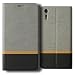 Produktbild Lively Life Xperia XZ Hülle Schlag-Abdeckungs-Fall mit Standplatz und Einbauschlitz für Sony Xperia XZ (Denim-Grau)